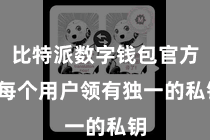 比特派数字钱包官方  每个用户领有独一的私钥